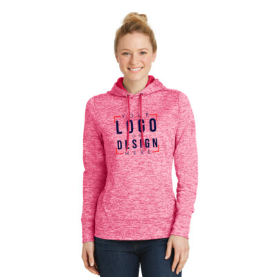 Sport-Tek Ladies PosiCharge Electric Heather Fleece Hooded Pullover