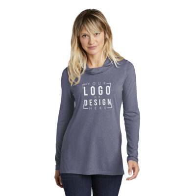 Sport-Tek Ladies PosiCharge Tri-Blend Wicking Long Sleeve Hoodie