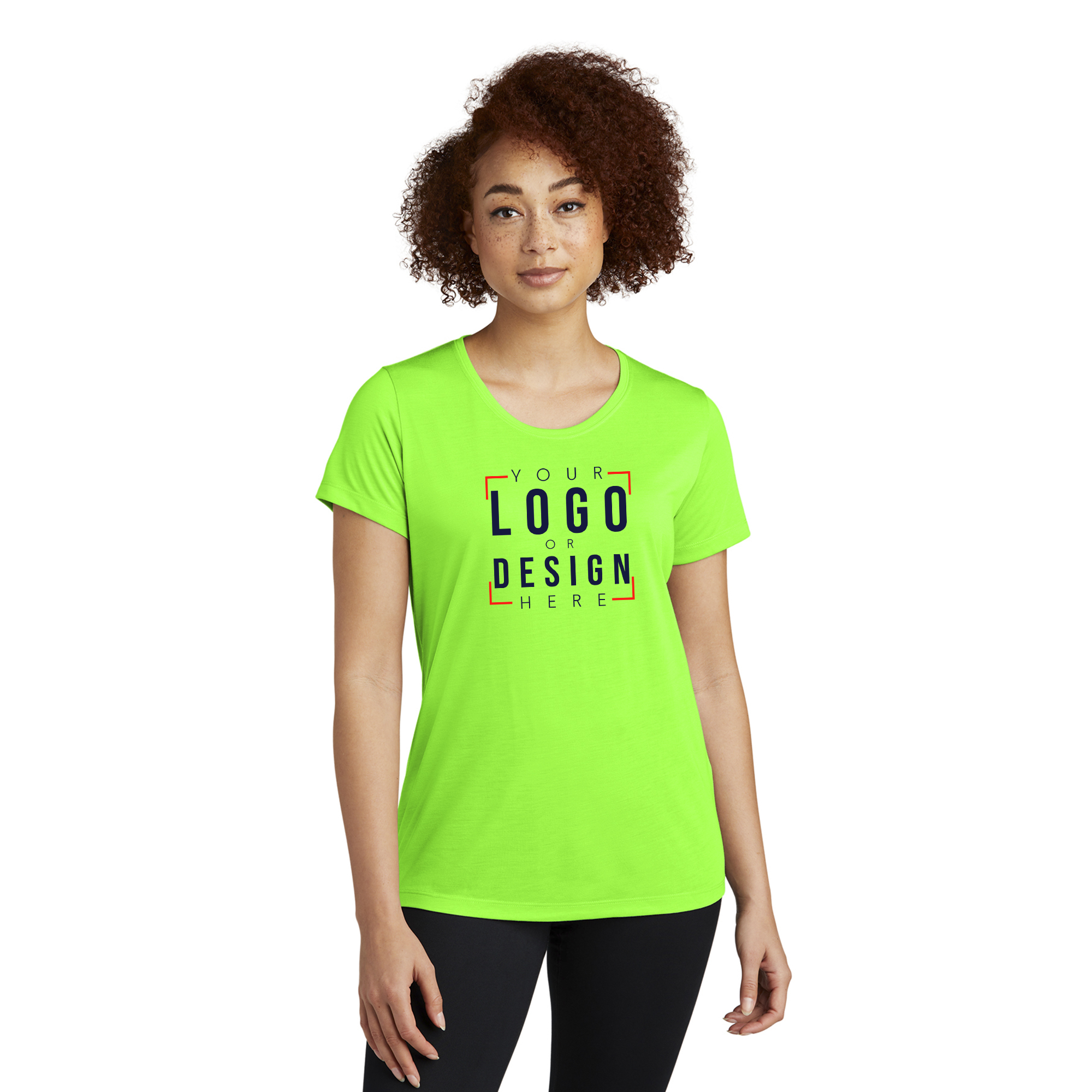 Sport-Tek Ladies PosiCharge Competitor Cotton Touch Scoop Neck Tee Sport-Tek Ladies PosiCharge Competitor Cotton Touch Scoop Neck Tee