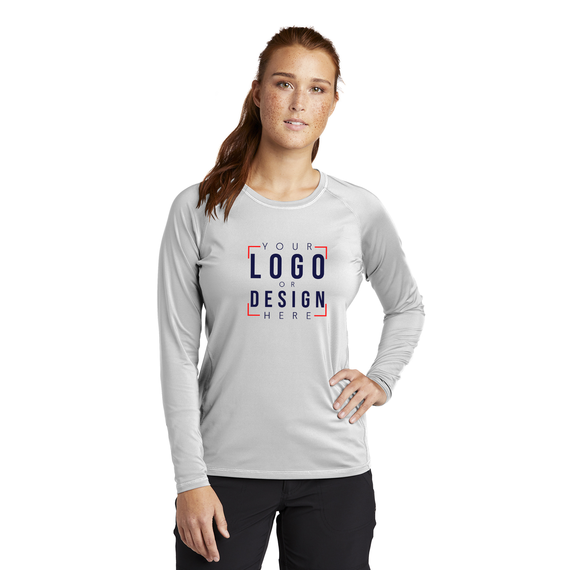 Sport-Tek Ladies Long Sleeve Rashguard Tee Sport-Tek Ladies Long Sleeve Rashguard Tee