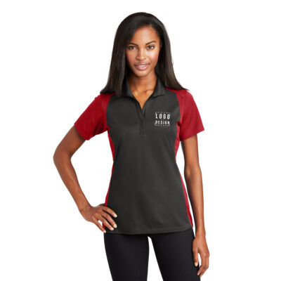 Sport-Tek Ladies Colorblock Micropique Sport-Wick Polo