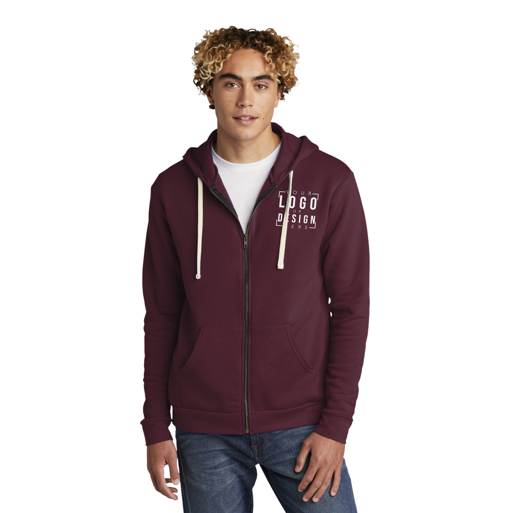 Next Level Apparel Unisex Santa Cruz Zip Hoodie