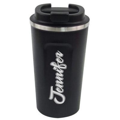 Personalized Stainless Steel Travel Coffee Mug - Outline Design