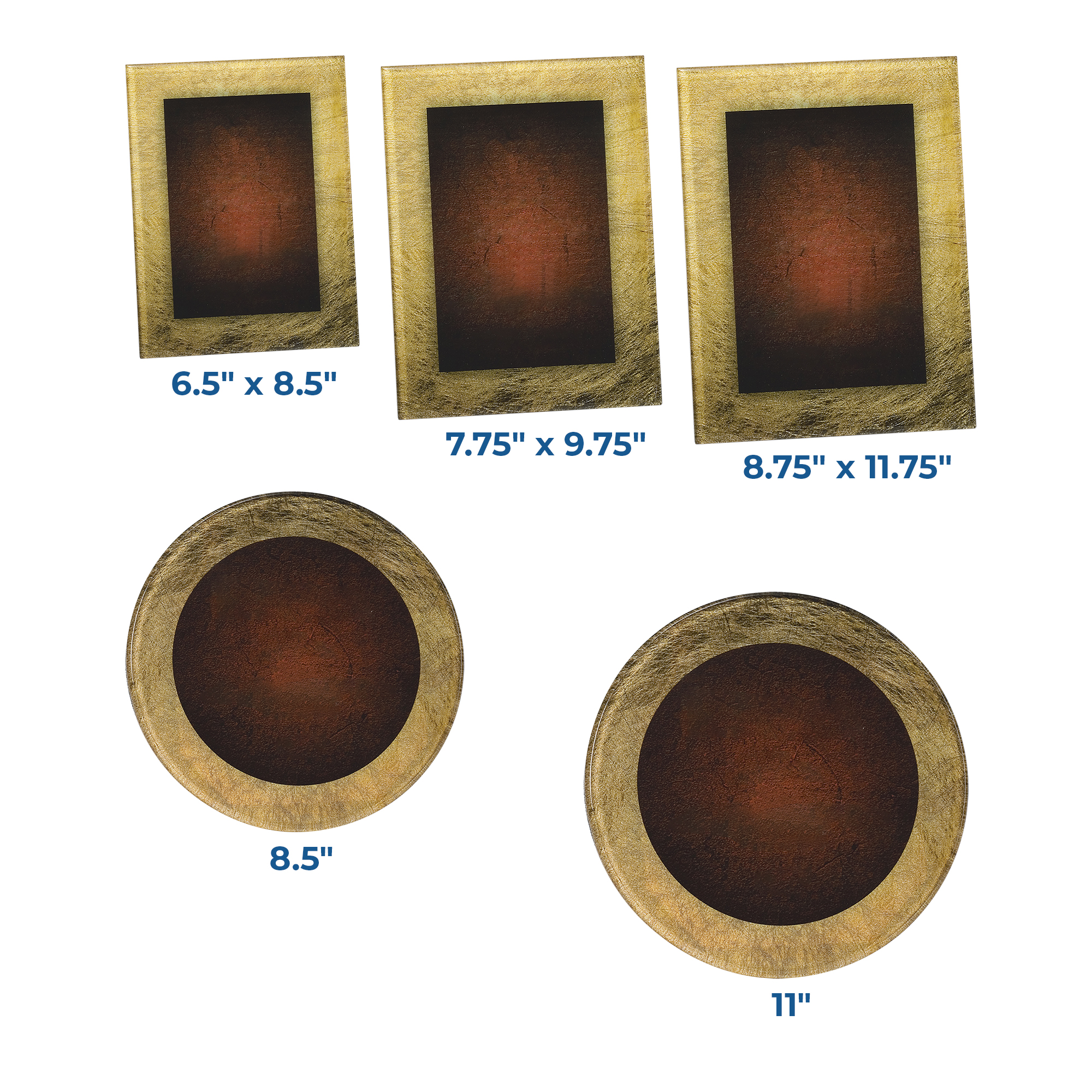 Personalized Rectangular Gold Burgundy Acrylic Art Plaque - Image 3