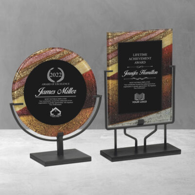 Personalized Shades of Rock Acrylic Award with Stand
