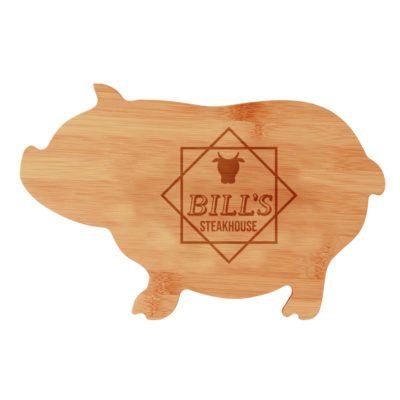 Animal Shape Personalized Steakhouse Bamboo Cutting Board
