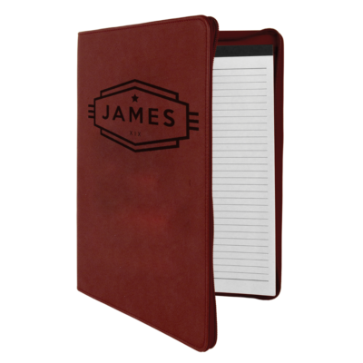 Cadet Personalized Business Zippered Portfolio with Notepad