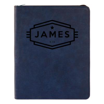 Cadet Personalized Business Zippered Portfolio with Notepad