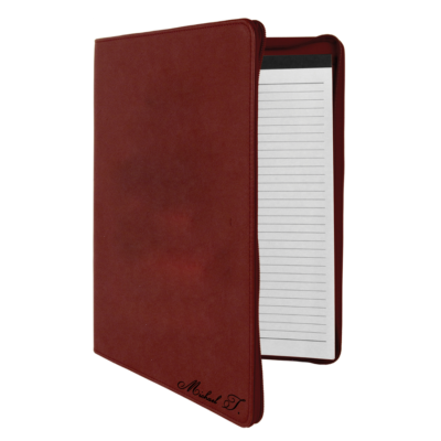 Personalized Business Zippered Portfolio with Notepad