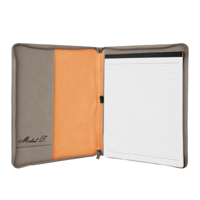 Personalized Business Zippered Portfolio with Notepad