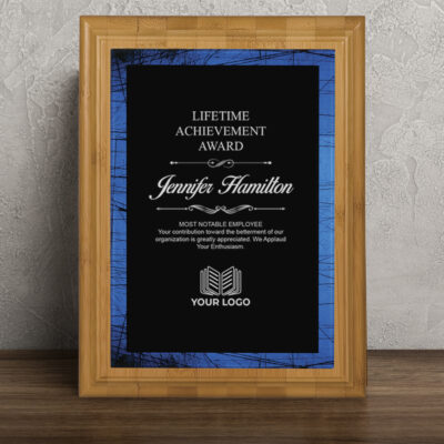 Personalized Bamboo Award Plate