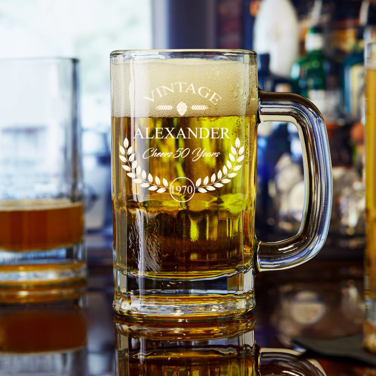 Vintage 12oz Personalized Beer Mug