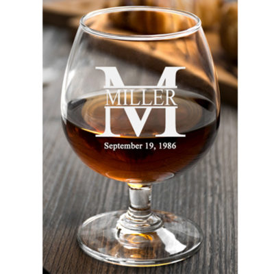 Personalized Brandy Glass | Miller Design