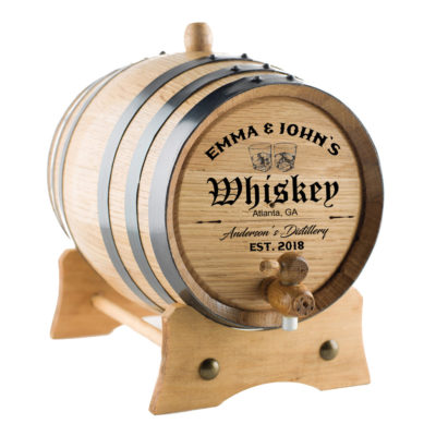 Personalized American Oak Aging Barrel On the Rocks