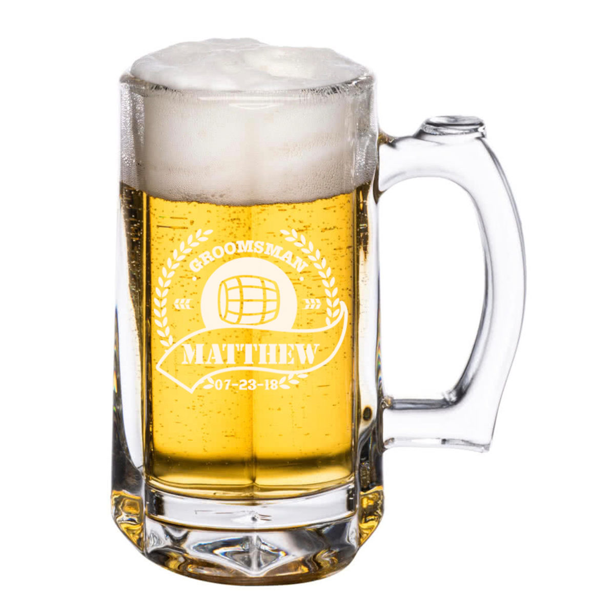 Personalized Beer Mug - Barrel Design