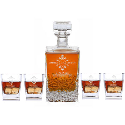Limited Edition Personalized Whiskey Set Decanter