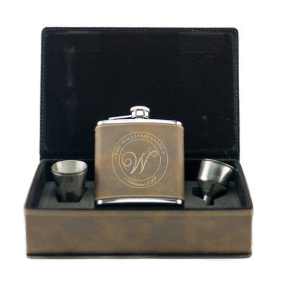 Personalized Flask Set Rustic - WillRound Design