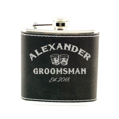 Personalized Stainless Steel Flask - On the Rocks