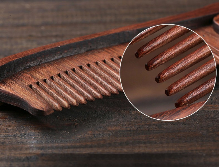Personalized Folding Wooden Comb - Men's Beard, Mustache & Hair - Image 3