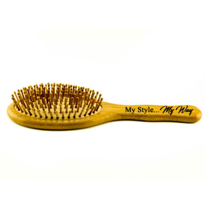 Personalized Hair Comb - Paddle Brush  - Bamboo Comb