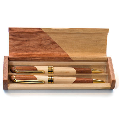 Personalized Two Tone Box Pen, & Pencil Gift Set