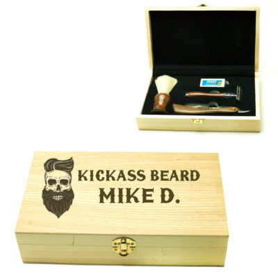 Personalized Shaving Kit for Men - Bearded skull - Personalized it Your Way
