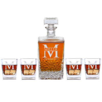 Miller Personalized Whiskey Set Decanter