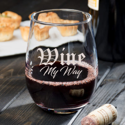 Personalized Stemless Wine Glass