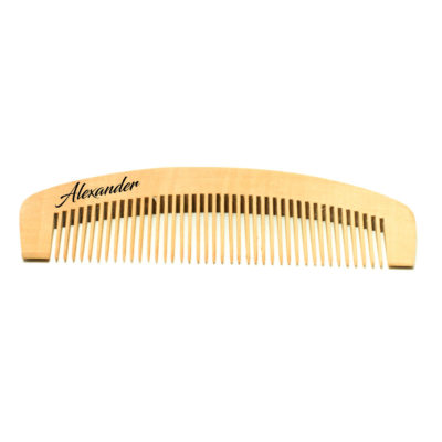 Personalized Wooden Beard Comb - Men's Beard, Mustache & Hair