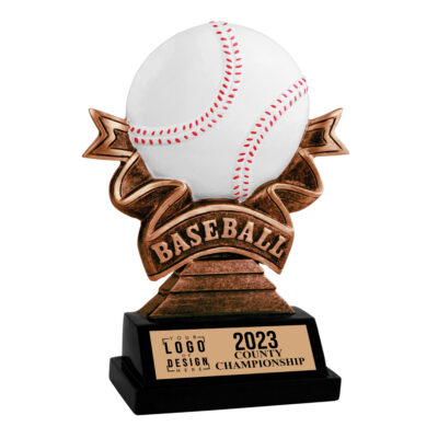 Custom Baseball Ribbon Trophy
