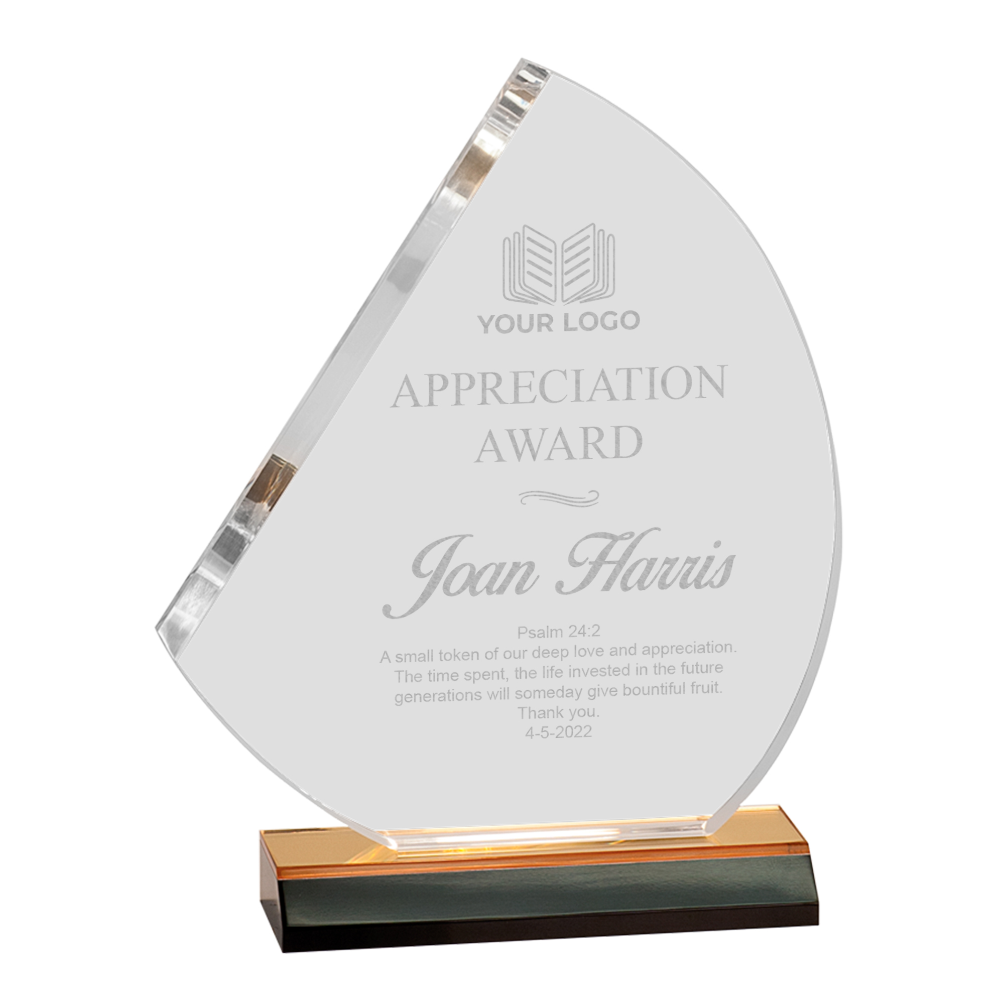 Personalized Sail Acrylic Award - Image 6