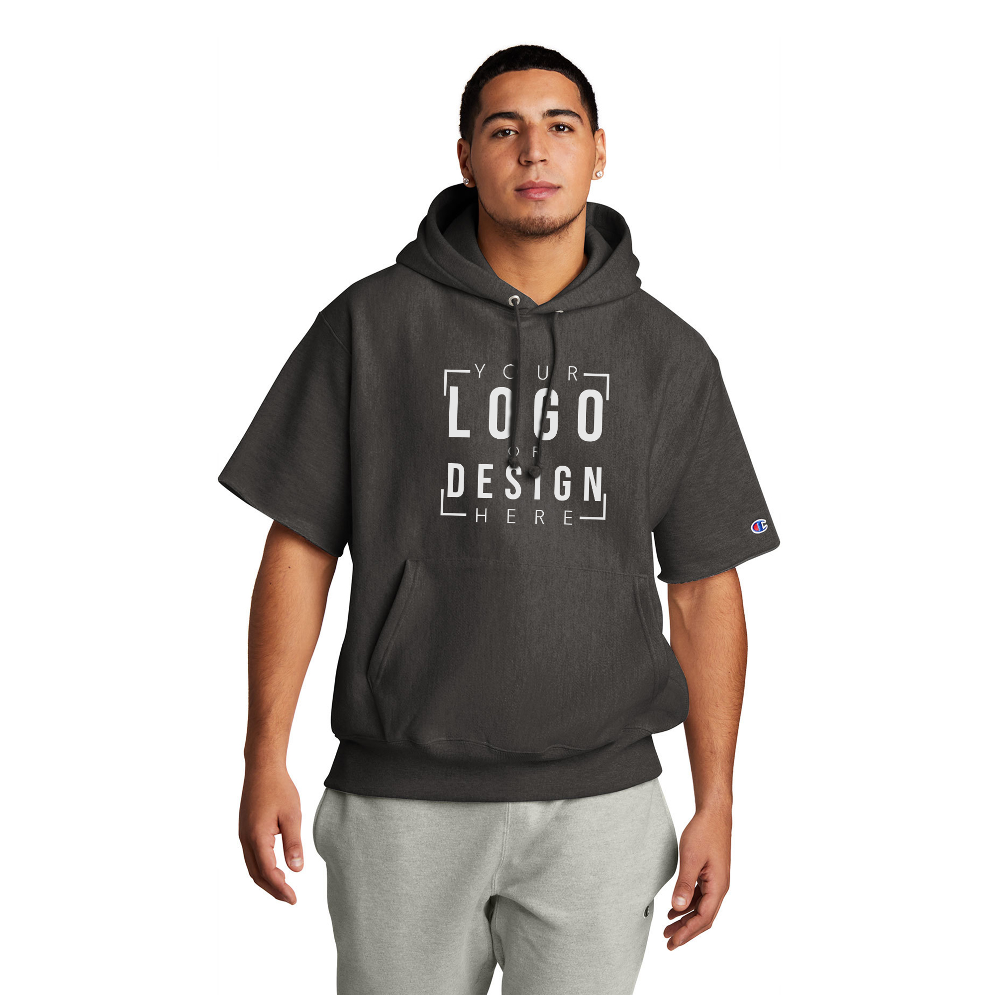 Champion Reverse Weave Short Sleeve Hooded Sweatshirt Champion Reverse Weave Short Sleeve Hooded Sweatshirt