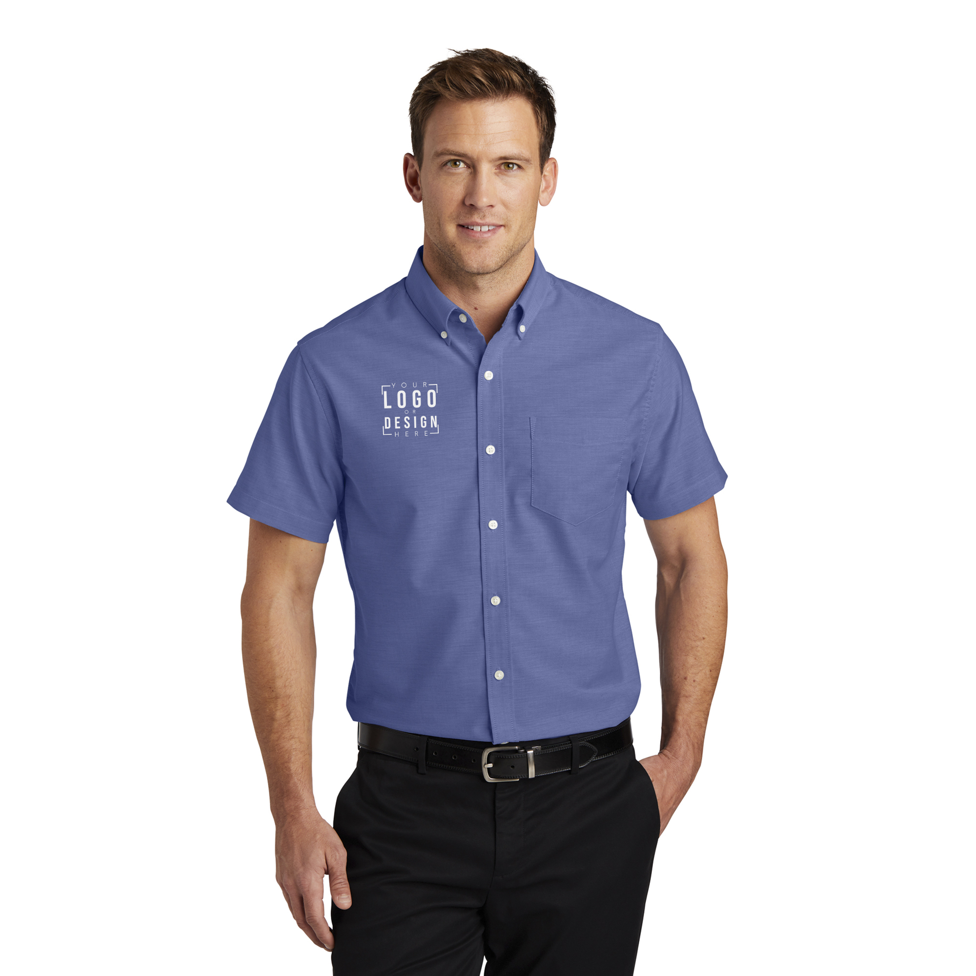 Port Authority Short Sleeve SuperPro Oxford Shirt Port Authority Short Sleeve SuperPro Oxford Shirt