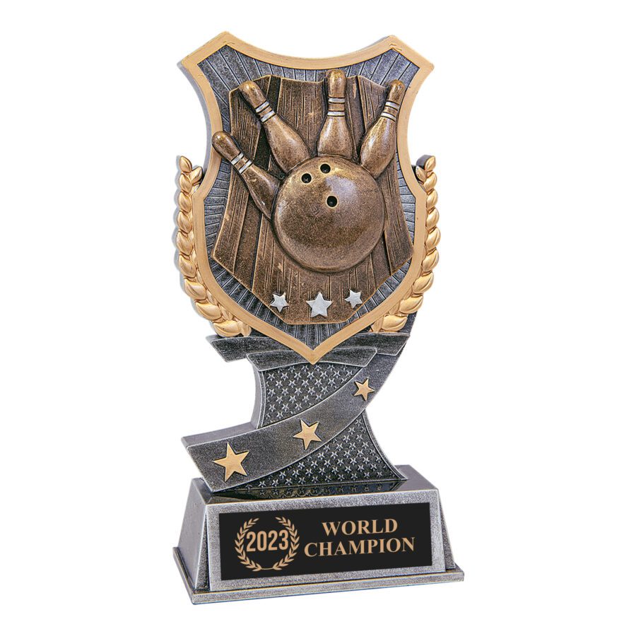 Custom Bowling Shield Trophy
