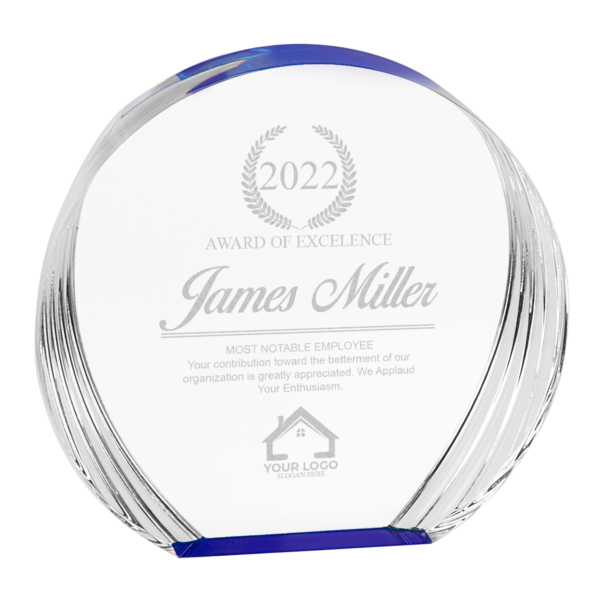 Personalized Round Acrylic Award - Image 4