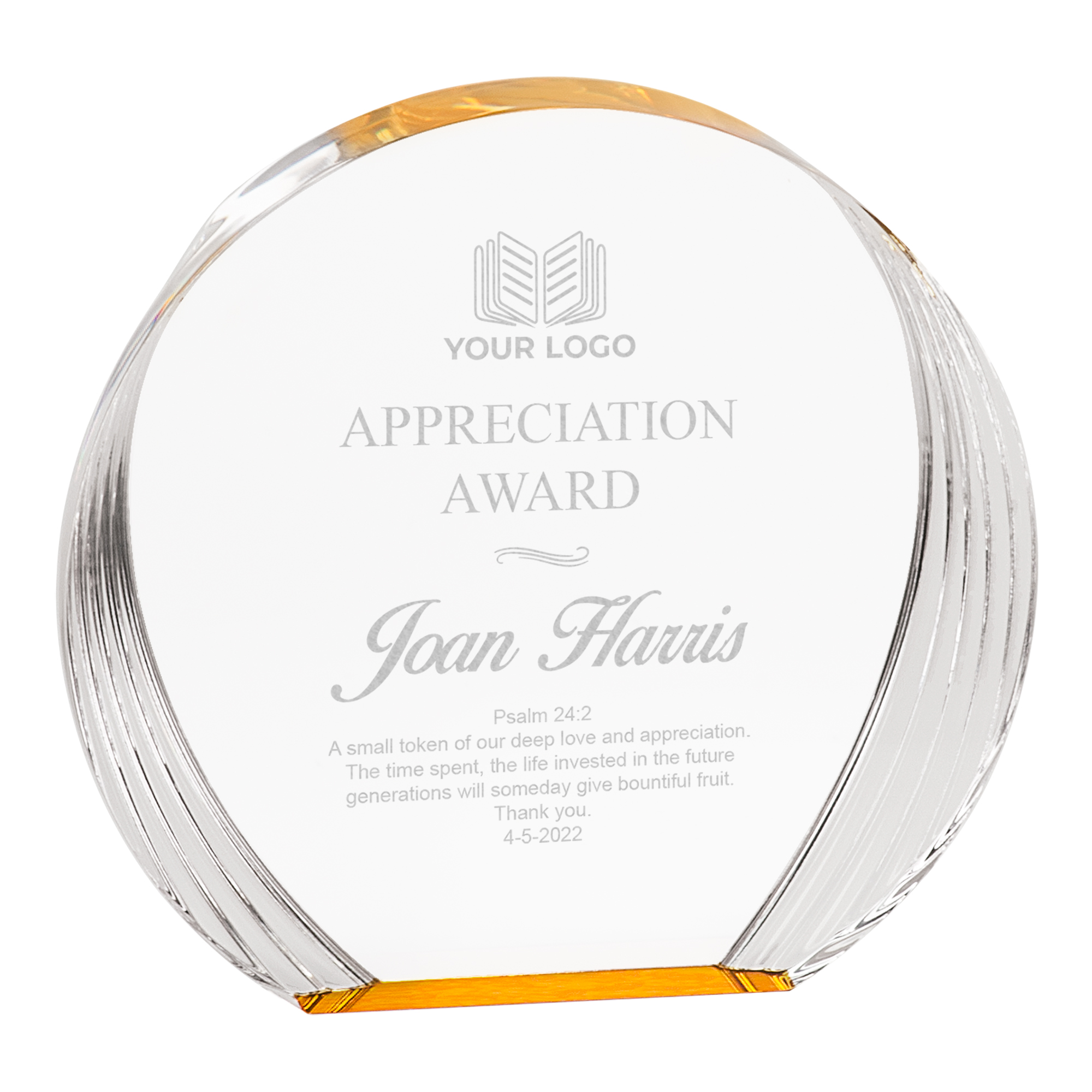 Personalized Round Acrylic Award - Image 5