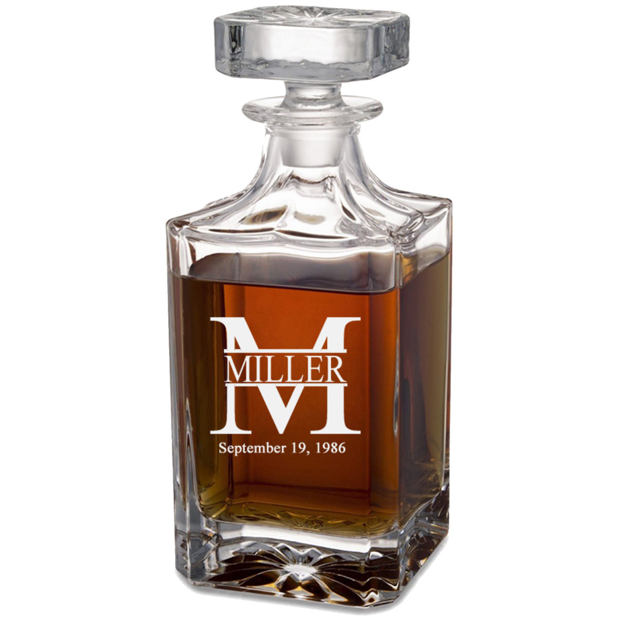 Personalized Whiskey Decanter - Miller Design - Image 2