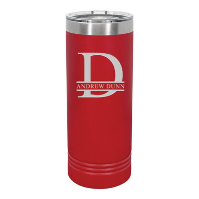 Personalized Split Letter Monogram Skinny Insulated Tumbler