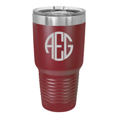 Personalized Round Monogram Vacuum Insulated Tumbler