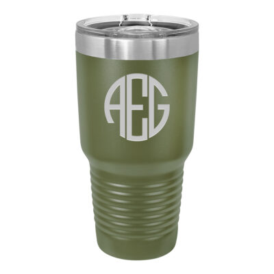 Personalized Round Monogram Vacuum Insulated Tumbler