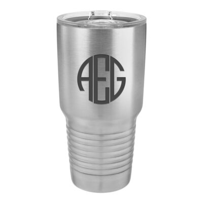Personalized Round Monogram Vacuum Insulated Tumbler