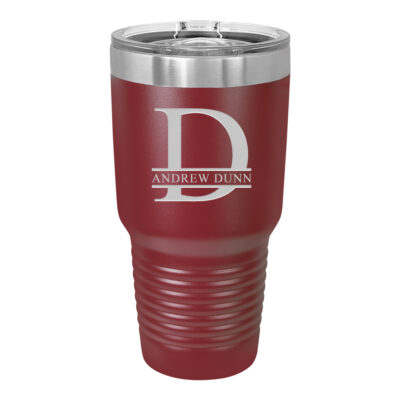 Personalized Split Letter Monogram Vacuum Insulated Tumbler