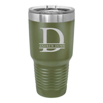 Personalized Split Letter Monogram Vacuum Insulated Tumbler