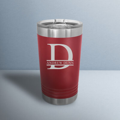 Personalized Split Letter Monogram Insulated Pint Tumbler