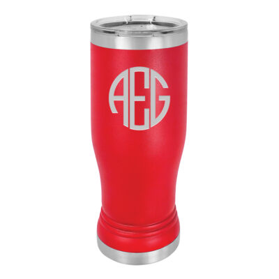 Personalized Round Monogram Insulated Pilsner Tumbler