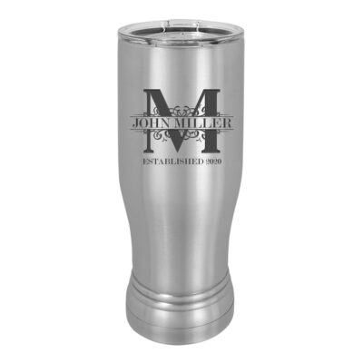 Personalized Royal Monogram Insulated Pilsner Tumbler