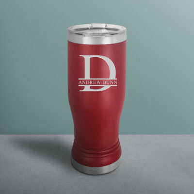 Personalized Split Letter Monogram Insulated Pilsner Tumbler