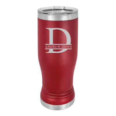 Personalized Split Letter Monogram Insulated Pilsner Tumbler