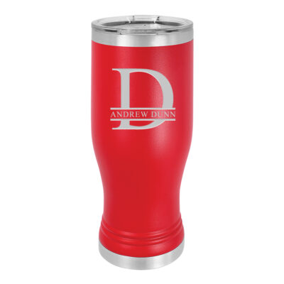 Personalized Split Letter Monogram Insulated Pilsner Tumbler