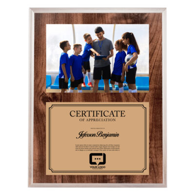 Personalized Cherry Finish Photo Plaque